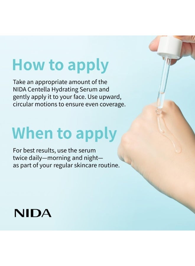 نيدا NIDA Centella Hydrating Serum | Centella Asiatica, Hyaluronic Acid | Hydration, Calming & Soothing, Skin Balancing, Skin Barrier | 1.69 fl. oz., 50ml (Updated) - Image 5